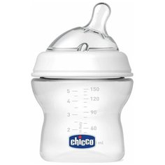 Chicco Бутылочка с наклонной соской Natural Feeling, 150 мл, с рождения, бесцветный
