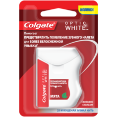 Colgate Optic White Профилактика зубного налета зубная нить, 25 м