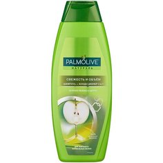 Palmolive шампунь + кондиционер Натурэль 2 в 1 Свежесть и объем Зеленое яблоко и Цитрус для жирных и нормальных волос, 380 мл