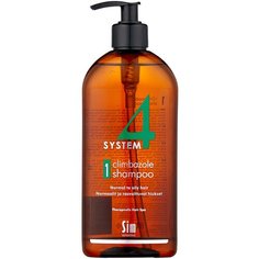 Sim Sensitive SYSTEM 4 Climbazole Shampoo 1 Терапевтический шампунь № 1 для нормальной и жирной кожи головы, 500 мл