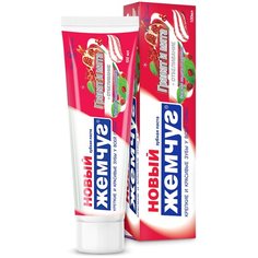 Зубная паста Новый Жемчуг Гранат и мята + отбеливание, 100 мл