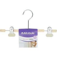 Вешалка Attribute Для брюк и юбок с клипсами Eva кремовый