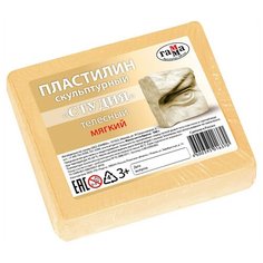 Пластилин ГАММА Студия мягкий телесный 500 г (2.80.Е050.002) Gamma