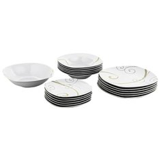 Столовый сервиз Domenik Caress modern DM9112, 6 персон, 19 предм., белый