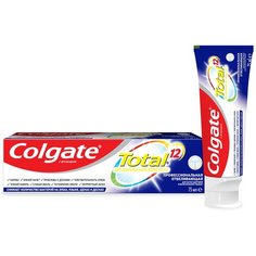 Зубная паста Colgate Total 12 Профессиональная Отбеливающая комплексная антибактериальная, 75 мл