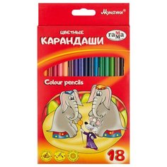 ГАММА Карандаши цветные Мультики 18 цветов (050918_08) Gamma