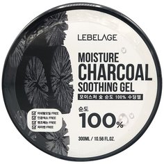 Гель для тела Lebelage увлажняющий успокаивающий с углем Moisture Charcoal 100% Soothing Gel, 300 мл