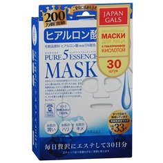Japan Gals маска Pure 5 Essence с гиалуроновой кислотой, 30 шт.