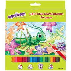 Юнландия Карандаши цветные В гостях у букашек 24 цвета (181380)