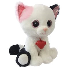 Мягкая игрушка Fancy Белый кот Фенсик с сердечком 22 см