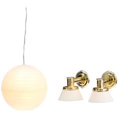 Lundby Люстра с абажуром и настенные бра Смоланд (LB_60604400) белый
