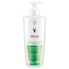 Vichy интенсивный шампунь-уход Dercos Anti-Dandruff против перхоти для нормальных и жирных волос, 390 мл