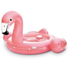 Лодка Intex Фламинго гигант 373x422 см розовый