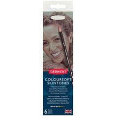 Derwent Цветные карандаши Coloursoft оттенки кожи 6 цветов (2300217)