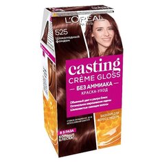 LOreal Paris Casting Creme Gloss стойкая краска-уход для волос, 525, Шоколадный фондан