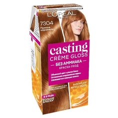 LOreal Paris Casting Creme Gloss стойкая краска-уход для волос, 7304, Пряная карамель