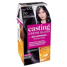 LOreal Paris Casting Creme Gloss стойкая краска-уход для волос, 210, Черный Перламутровый
