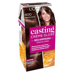 LOreal Paris Casting Creme Gloss стойкая краска-уход для волос, 400, Каштановый