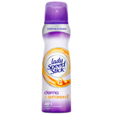 Lady Speed Stick дезодорант-антиперспирант, спрей, Derma + Витамин Е, 150 мл
