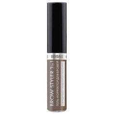 LUXVISAGE Гель-корректор для бровей BROW STYLER 3 in 1 3, мокаччино