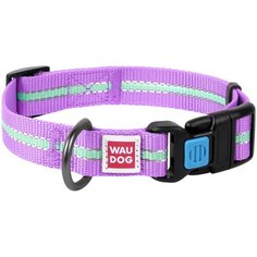 Ошейник WAU DOG Nylon светонакопительный (25 мм) 35-58 см фиолетовый