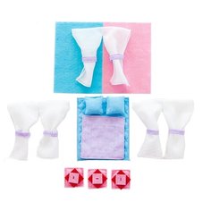 Постельные принадлежности PAREMO для серии закрытых домиков Анастасия PDA115 голубой/ розовый