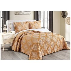 Комплект с покрывалом Cleo Versailles 240х260 см, горчичный