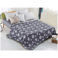 Плед Cleo Fluffy 180x200 см, белый/серый