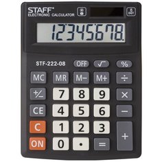 Калькулятор карманный STAFF STF-222-08 черный