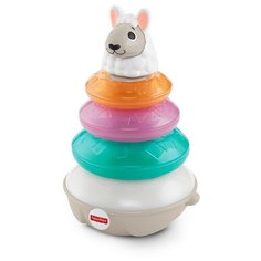 Развивающая игрушка Fisher-Price Linkimals Светящаяся Лама (GRW43), белый/розовый/голубой