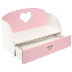 PAREMO Диван-кровать для кукол Сердце (PFD120) розовый