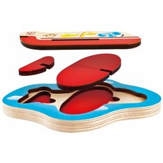 Рамка-вкладыш Hape 3D Самолет (E1611), 3 дет.