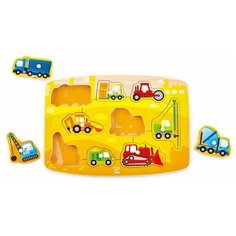 Рамка-вкладыш Hape Строительная техника (E1407), 9 дет.