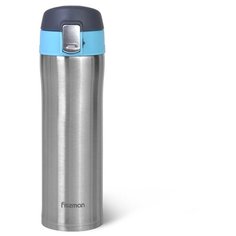 Термокружка Fissman 9816/17/18/20, 0.42 л серебристый/голубой