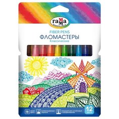 ГАММА Набор фломастеров «Классические», 12 шт. (180319_11) Gamma
