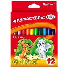 ГАММА Набор фломастеров «Мультики», 12 шт. (180319_05) Gamma