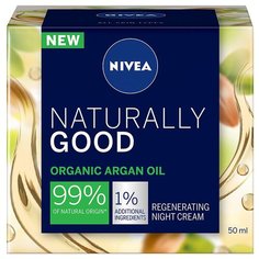 Nivea Naturally Good Regenerating Night Cream Organic Argan Oil Восстанавливающий ночной крем с аргановым маслом для лица, 50 мл