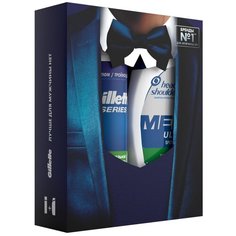 Набор Head & Shoulders Шампунь против перхоти Head & Shoulders Sports fresh и пена для бритья Gillette для чувствительной кожи
