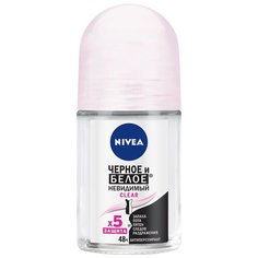 Nivea антиперспирант, ролик, Черное и Белое Невидимый Clear, 25 мл