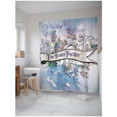 Штора для ванной JoyArty 10 лет вместе 180х200 (sc-7818)