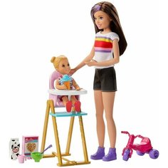 Игровой набор Barbie Skipper™ Babysitters Inc. Няня Скиппер, стульчик для кормления, GHV87