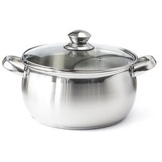 Кастрюля TimA Практичная, 5.9 л, серебристый