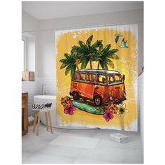 Штора для ванной JoyArty Солнечный фургон 180х200 (sc-15661)