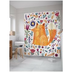 Штора для ванной JoyArty Довольная лиса 180х200 (sc-78049)