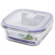 DOSH | HOME Контейнер Sagitta 600143 0.8 л, 16.5x16.5 см, синий/прозрачный