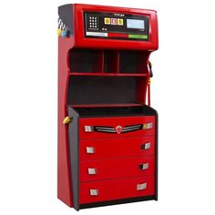 Бельевой комод Cilek Champion Racer Petrol 20.35.1201.00 красный/черный