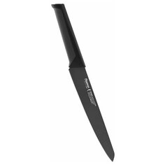 Нож для нарезки мяса или рыбы Fissman Golfada, лезвие 20 см, черный