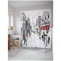 Штора для ванной JoyArty Дождливый париж 180х200 (sc-14713)