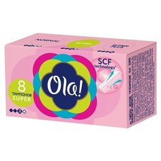 Ola! тампоны Super Шелковистая поверхность, 3 капли, 8 шт.