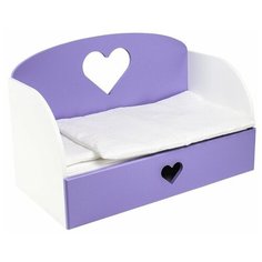 PAREMO Диван-кровать для кукол Сердце (PFD120-M) сиреневый